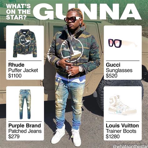 gunna denim gucci shorts men.